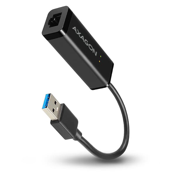 AXAGON ADE-SR. Vysokorychlostní USB 3.2 Gen1 Gigabit Ethernet 10/100/1000Mbit adapter s automatickou instalací.