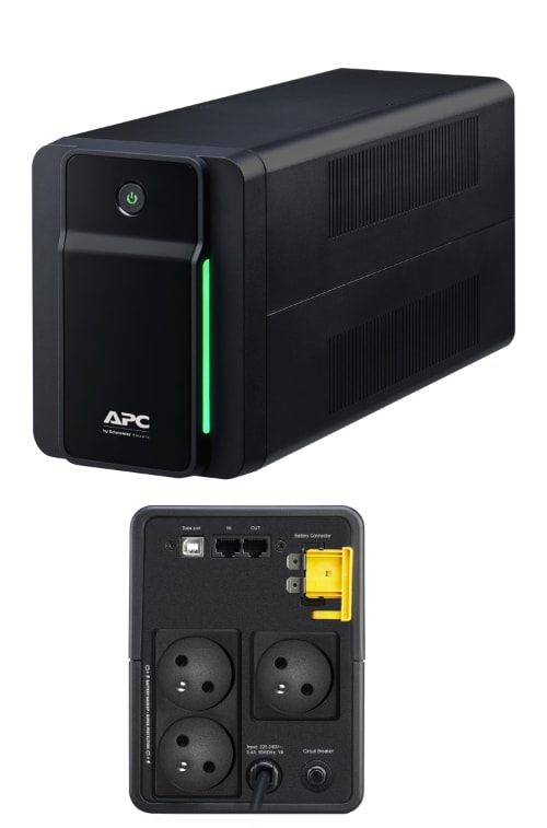 Záložní zdroj APC BX750MI-FR, tower UPS 750 VA / 410 W s funkcí AVR a 3 zásuvkami FR