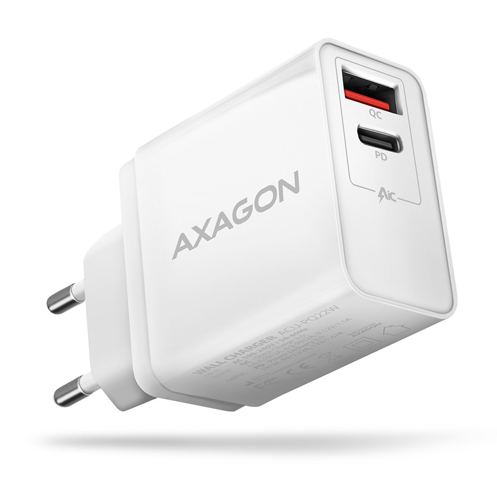 AXAGON ACU-PQ22W PD USB Dual nabíječka