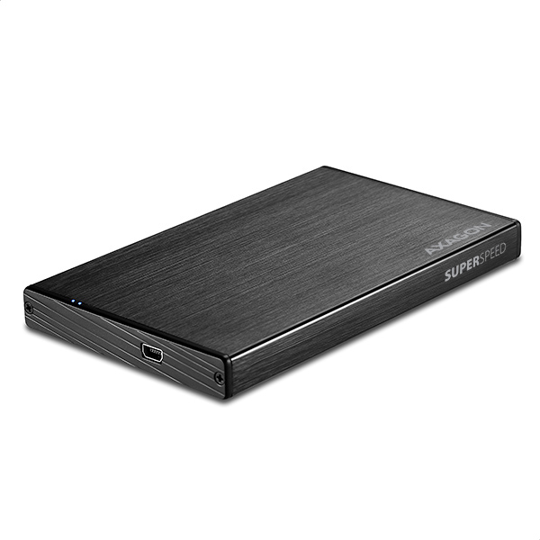 AXAGON EE25-XA3 ALINE. box na HDD, určeno pro 2.5″ SATA disky, připojení přes USB, bez napájecího adaptéru – napájeno přímo z USB.