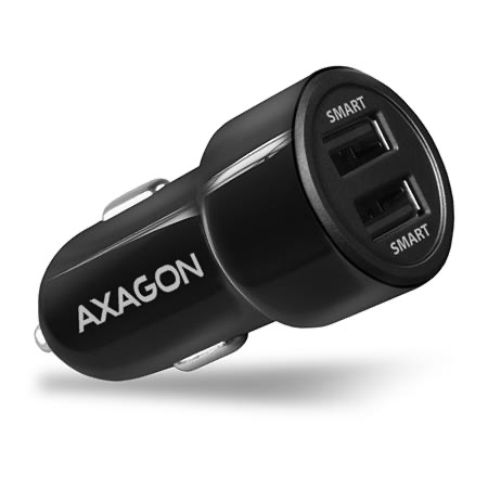 AXAGON PWC-5V5 SMART USB. Duální USB nabíječka do auta pro nabíjení až dvou mobilních zařízení současně.