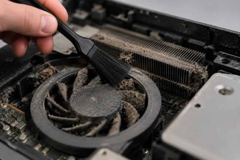 Čištění herní konzole PlayStation od prachu ve FAN COMPUTER BRNO