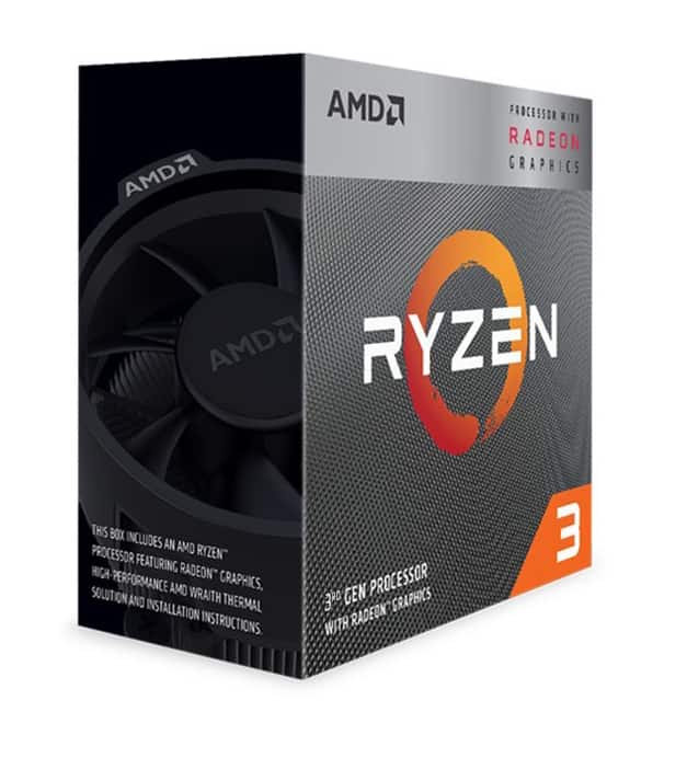 AMD Ryzen 3 3200G BOX, Procesor 3. generace, socket AM4, frekvence 3.6 GHz, integrovaná grafická karta, chladič Wraith Stealth