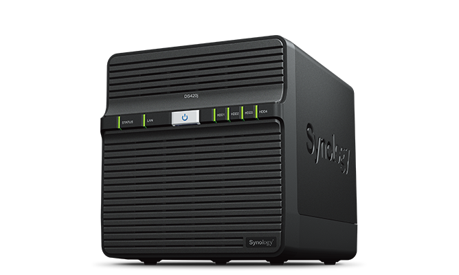 Synology DS420j, 4x SATA server, 1x 1Gb LAN