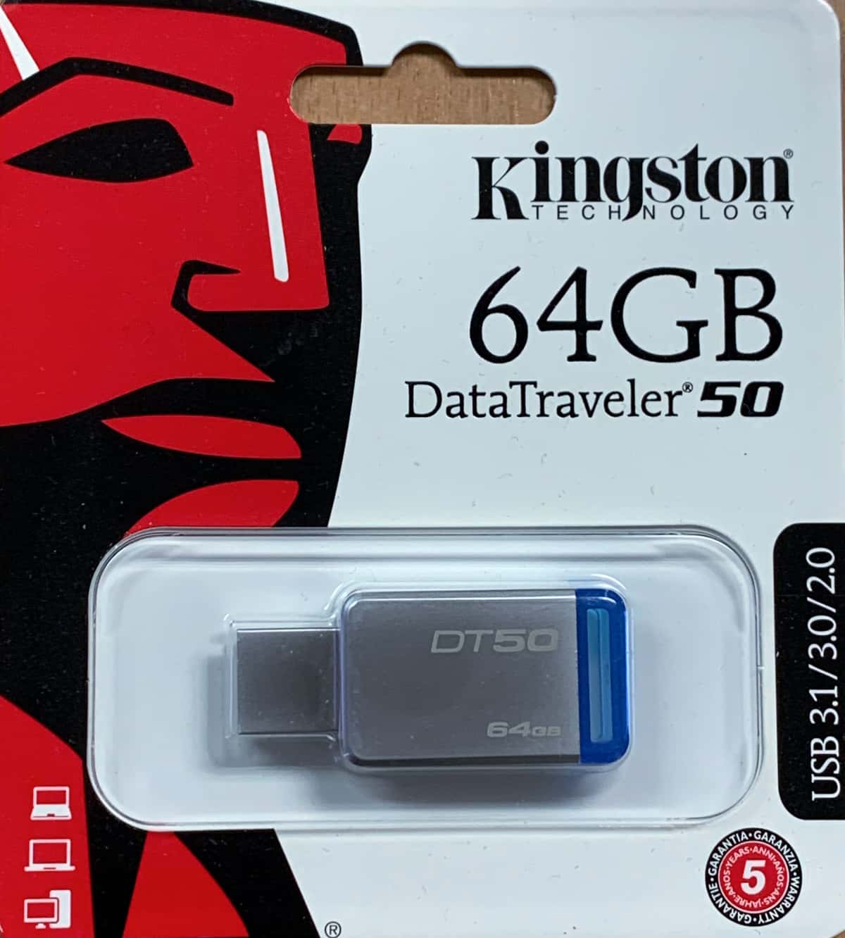 64GB Kingston DataTraveler 50 (DT50/64GB), USB 3.0, kovový