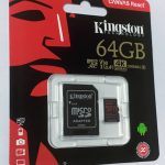 Kingston microSDXC 64GB Canvas REACT + Adapter