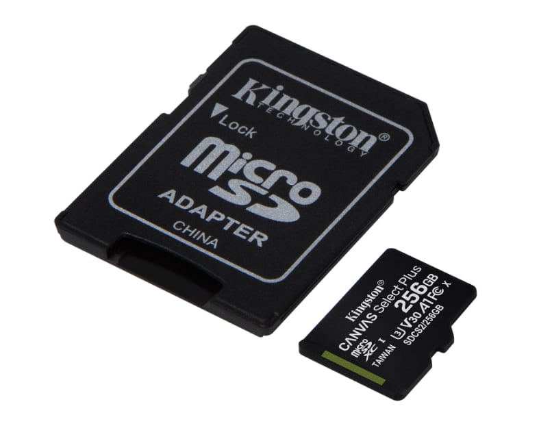 Kingston microSDXC 256GB Canvas Select Plus + Adapter, SDCS2/256GB