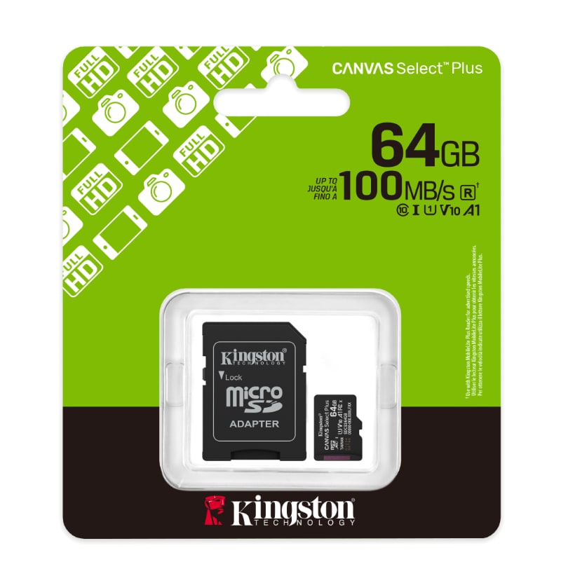 Kingston Canvas Select Plus 64GB microSDXC karta s SD adaptérem