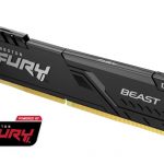 Kingston 8GB DDR4 3200MHz Fury Beast Black, KF432C16BB/8