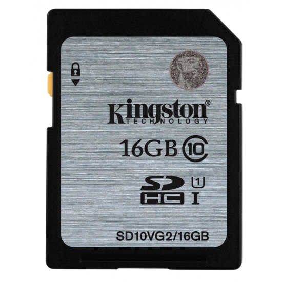 16GB SDHC KINGSTON Class 10 UHS-I (čtení až 45MB/s) - SD10VG2/16GB