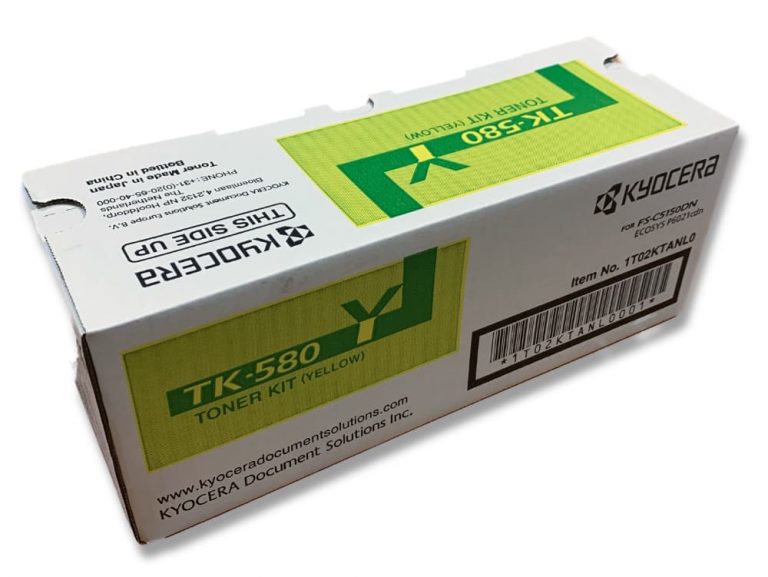 Kyocera TK-580Y Yellow-žlutý toner. Originální žlutý toner pro tiskárnu Kyocera ECOSYS P6021cdn, FS-C5150DN.
