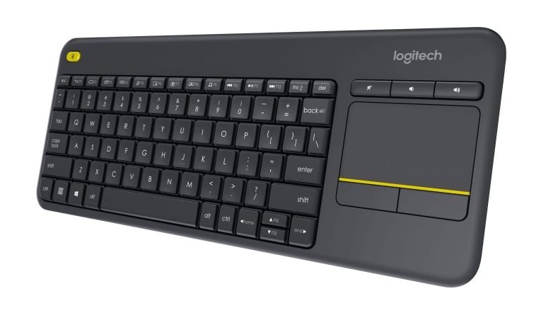 Logitech klávesnice Wireless Keyboard K400 Plus, CZ / SK, unifying přijímač, černá, 920-007151