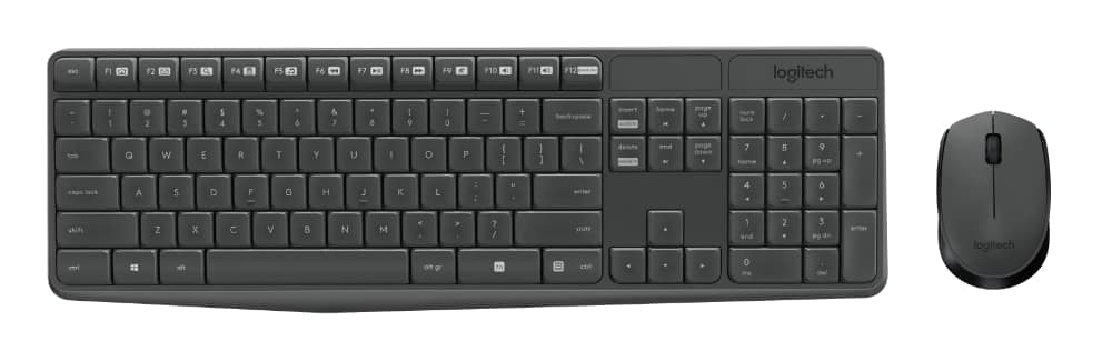 Logitech MK235, bezdrátová odolná klávesnice s myší. Cenově výhodný set.