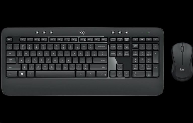 Logitech Wireless Combo MK540 Advanced CZ. Bezdrátový set klávesnice a myši, vynikající poměr cena a výkon, černá, optická myš s kolečkem, černá barva, USB příjmač/vysílač