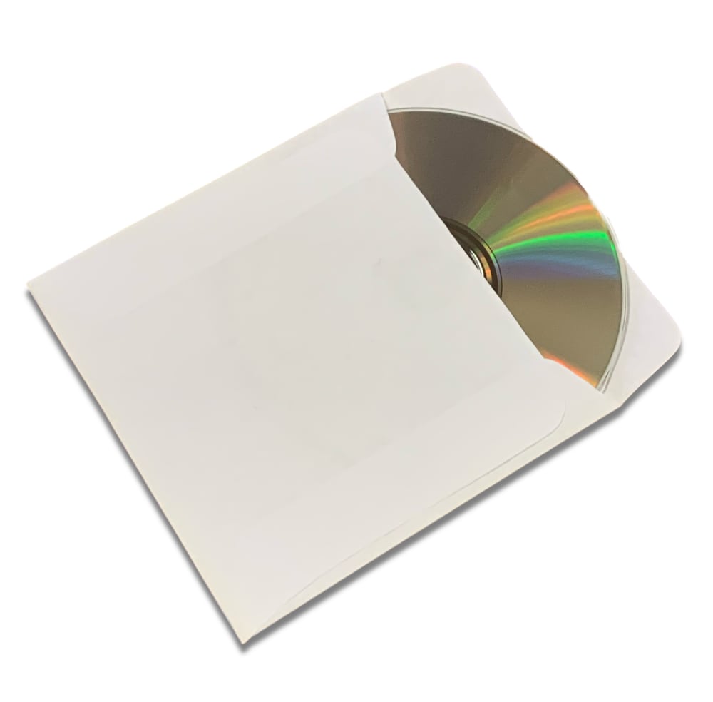 Papírová obálka (pošetka) bez okánka pro uložení 1 kusu CD/DVD. Základní ochrana média před poškozením. Bílá barva.
