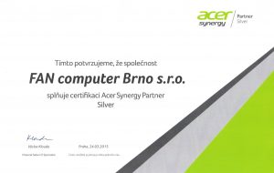 Certifikace Acer Partner 2015