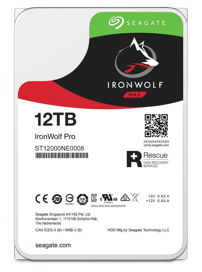 Seagate IronWolf PRO 12TB 3.5" SATA NAS HDD, ST12000NE0008