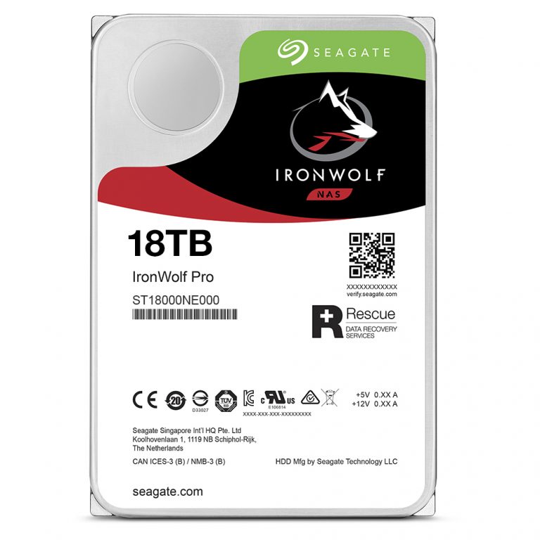 Seagate IronWolf PRO 18TB 3.5" SATA NAS HDD ST18000NE000, Pevný disk 3.5″, SATA III, 7200 ot/min, určeno pro zařízení typu NAS, kapacita 18 TB, IronWolf PRO