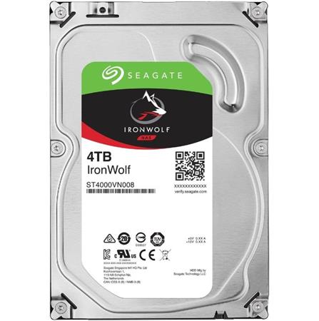 Seagate IronWolf 4TB 3.5" SATA NAS HDD, Pevný disk 3.5″, SATA III, 5900 ot/min, 64MB cache, určeno pro NAS, kapacita 4 TB