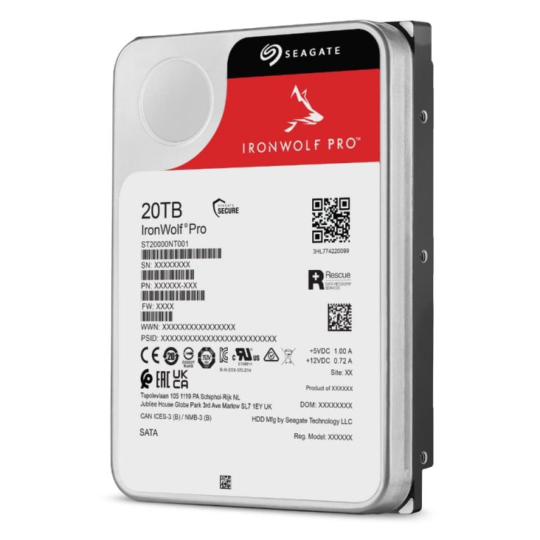 Seagate IronWolf PRO 20TB SATA NAS HDD (ST20000NT001)