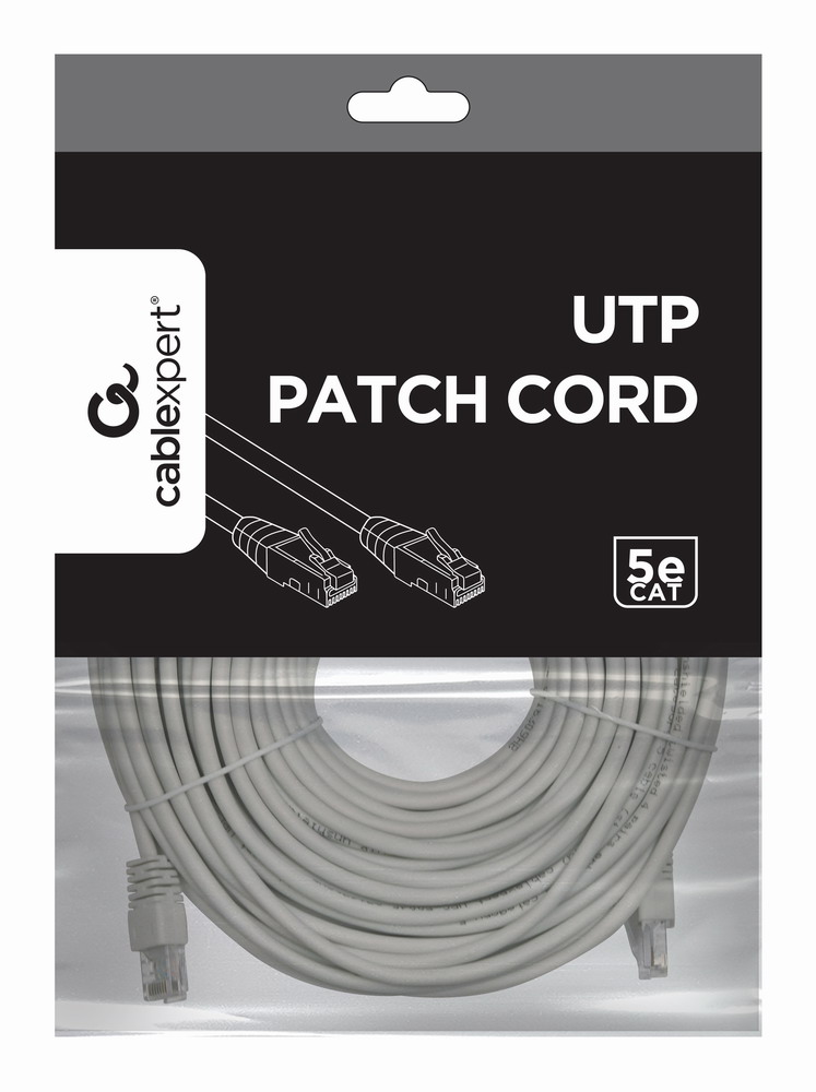 Síťový kabel 30m Gembird CAT5e UTP, šedý, PP12-30M