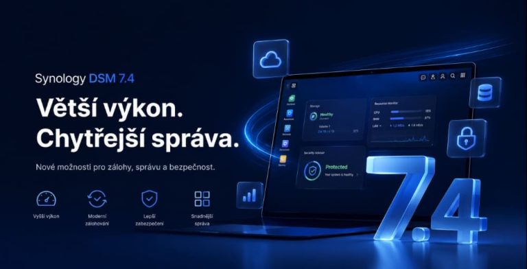 Synology DSM 7.4 – přehled novinek, vyšší výkon a nové funkce operačního systému NAS