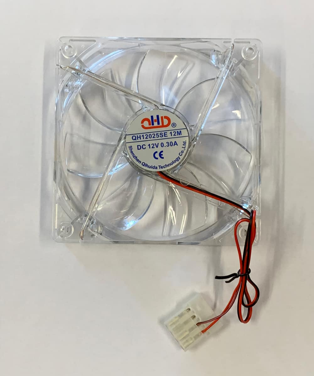 Ventilátor do PC skříně, 120x120mm, čirý, MOLEX