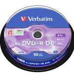 Verbatim DVD+R DL 8.5GB 8x, 10ks CAKE BOX