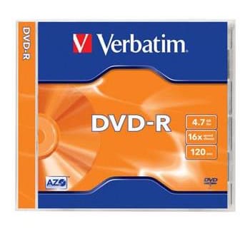 DVD-R Verbatim 4.7GB /16x/ JEWEL krabička, AZO