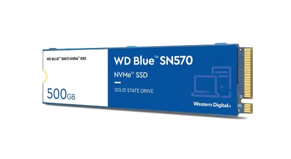 WD BLUE SSD NVMe 500GB PCIe SN 570, Gen3 8 Gb / s, (R:3500, W:2300MB / s)