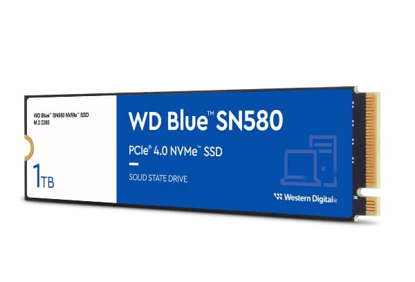 WD BLUE SSD NVMe 1TB PCIe SN580,Gen4 , (R:4150, W:4150MB / s). (WDS100T3B0E)