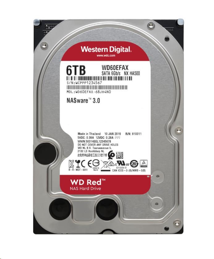 WD60EFAX WD RED NAS Edition, 6TB, SATA/600