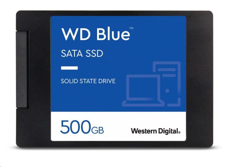 WD Blue 3D NAND SSD 500GB 2.5" SATA (WDS500G2B0A), interní SSD disk, SATA III, 2.5″, rychlost čtení: 560 MB/s, rychlost zápisu: 530 MB/s, kapacita 500GB